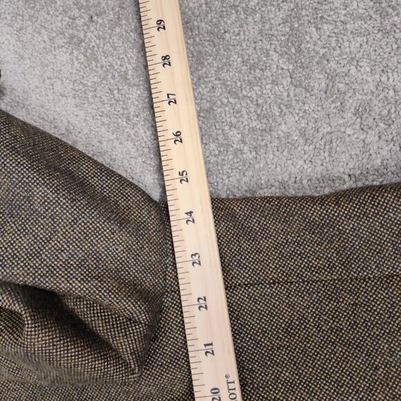 Lanza Collezione Men's Blazer Size 48L Brown Pin Check Plaid Business Casual - Picture 6 of 12